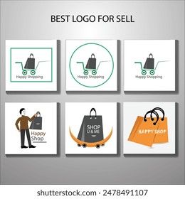 Shopping Logo Design Branding Logo Design, You can Edit easily and customize it. If you Need any shopping logo Please Download This . I am very poor Man I need financial Help Please Please Download