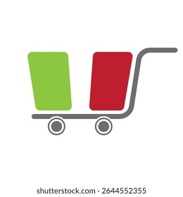 Shopping Logo Design Concept With Shopping Cart Symbol Vector Template