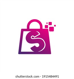 Design des Shopping-Logos, kreative Logo-Vorlagen für Online-Shopping