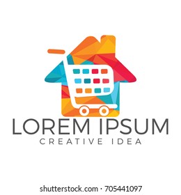 Shopping Logo Design. Shop Template Vector.