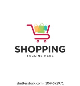 Shopping Logo Design Template Stock Vector (Royalty Free) 1044692971 ...