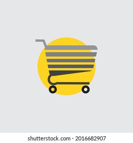 Shopping Logo Design Vorlage mit Toli und Sonnengrafik.