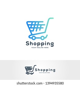 Shopping Logo Design Vector Shopping Cart Stock Vector (Royalty Free ...