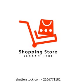 diseño del logotipo de la compra vector, diseño del logotipo del carro de la compra