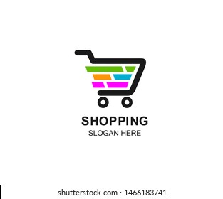 Shopping logo design vector illustration template, company logo, Business logo