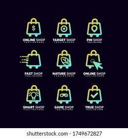 Shopping Logo Design Vector / onlineshop icon inspiration