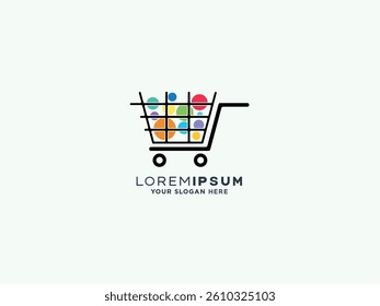 Shopping logo design vector template