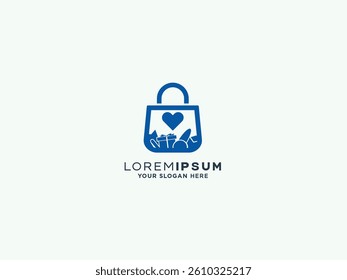 Shopping logo design vector template