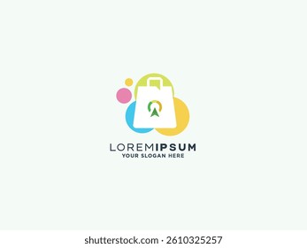Shopping logo design vector template