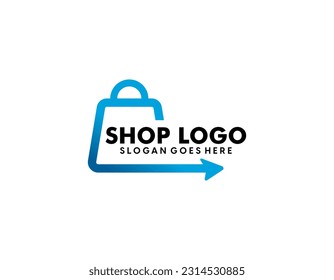 Shopping logo, E-commerce logotype, Shooping website, Purple gradient, Women's shopping website, fast shopping, E-store, website, application, template, business, company, online shop