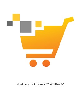 Shopping logo, E-commerce logotype, Shopping website, Purple gradient, Women's shopping website, fast shopping, E-store, website, application, template, business, company, online shop