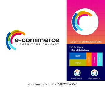Shopping logo, E-commerce logotype, Shopping website