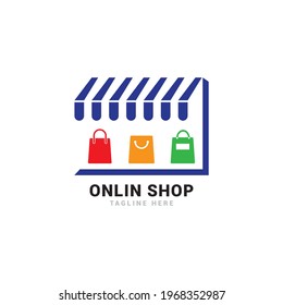 Shopping logo icon vector template.