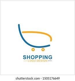 Shopping Logo  Illustration Design. Online Shop Logo Design Template