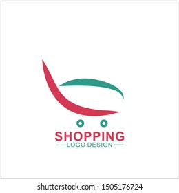 Shopping Logo  Illustration Design. Online Shop Logo Design Template