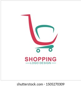 Shopping Logo  Illustration Design. Online Shop Logo Design Template