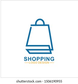 Shopping Logo  Illustration Design. Online Shop Logo Design Template