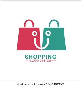 Shopping Logo  Illustration Design. Online Shop Logo Design Template