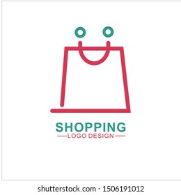 Shopping Logo  Illustration Design. Online Shop Logo Design Template