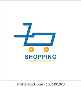 Shopping Logo  Illustration Design. Online Shop Logo Design Template