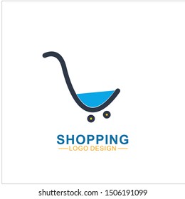 Shopping Logo  Illustration Design. Online Shop Logo Design Template