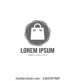 Shopping logo template design. Shopping logo with modern frame isolated on white background