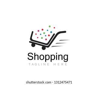 Shopping Logo vector icon illustration design 