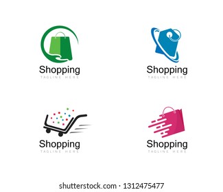 Shopping Logo vector icon illustration design 