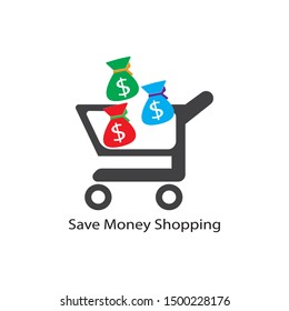 SHOPPING LOGO VECTOR ILLUSTRATION TEMPLATE