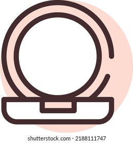 Cosméticos de centros comerciales, ilustración, vector sobre fondo blanco.