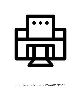 Shopping mall. Editable stroke vector icon.