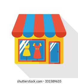 shopping mall flat icon