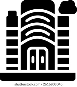 Shopping Mall Glyph Vector Icon Design