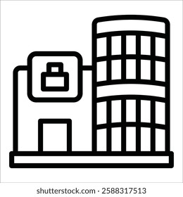 Shopping Mall Icon Element For Design