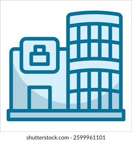 Shopping Mall Icon Element For Design