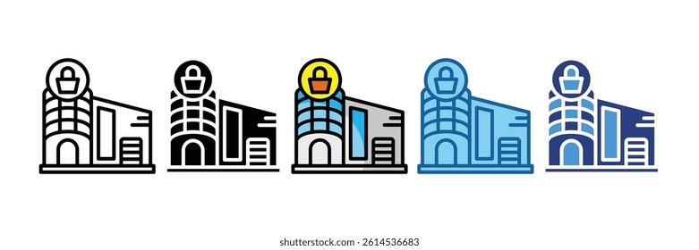 Shopping Mall Icon Element For Design