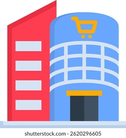 Ícone de shopping flat vetor ilustração