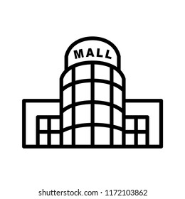 Shopping mall icon line art vector
