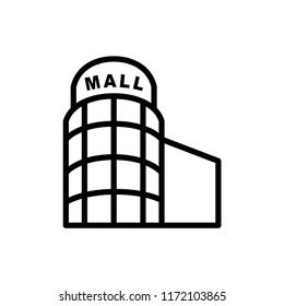 Shopping Mall Icon Line Art Vector Stock Vector (Royalty Free ...