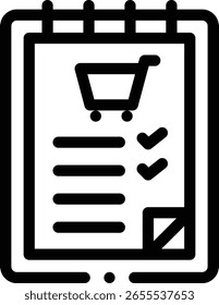 Icono de centro comercial. Diseño De Estilo Lineal Delgado Aislado Sobre Fondo Blanco