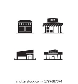 
shopping mall icon vector design illustration