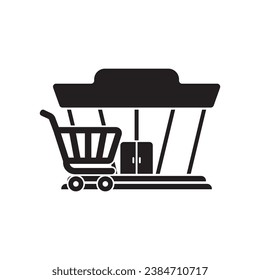 ilustración de diseño vectorial de icono de centro comercial

