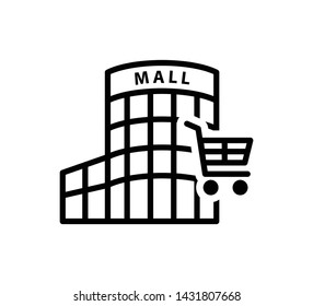 Shopping Mall Icon Vector Illustration Stock Vector (Royalty Free ...
