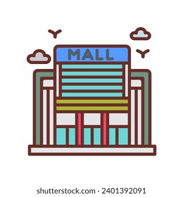 Shopping Mall Symbol in Vektorgrafik. Illustration