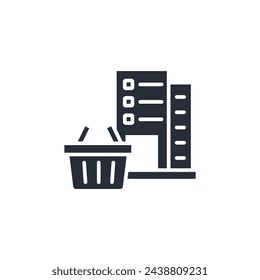 icono de centro comercial. vector.Trazo editable.signo de estilo lineal para el uso de diseño web,logo.Ilustración de símbolo.