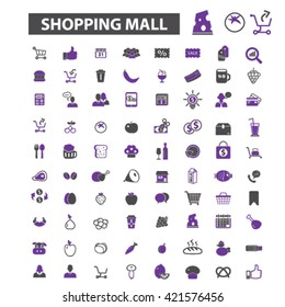 shopping mall icons

