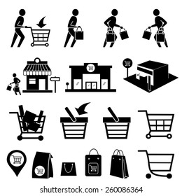 Shopping mall icons.vector