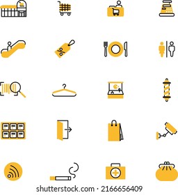 Shopping mall, illustration, vector on a white background.