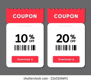 The shopping mall issues event coupons for discounts illustration set. tickets, coins, the market, the dollar, Barcode. Vector drawing. Hand drawn style.