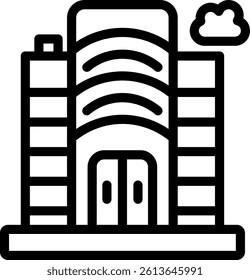 Shopping Mall Line Vector Icon Design
